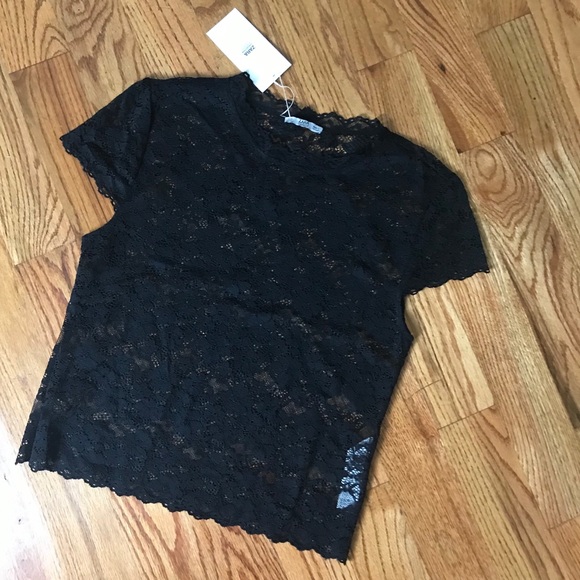Zara Tops - Zara Black Lace Top NWT